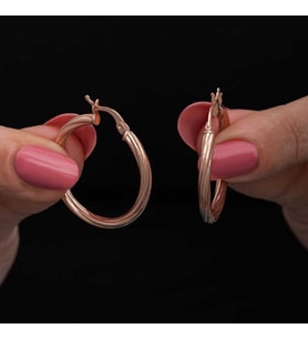Gümüş Rose 3 mm Burgu Şarnel Küpe