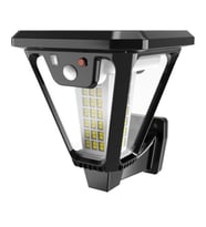 Powermaster HS-V83 Solar Panelli 3 Modlu Kumandalı Hareket Sensörlü 100 SMD Ledli Şarjlı Duvar ve Bahçe Lambası