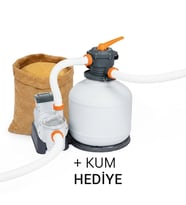 Bestway İntex Havuzlarla Uyumlu Kum Filtreli Devirdaim Motoru 11.355 lt 58486