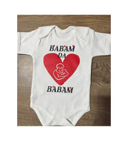 Yazılı Zıbın Babam da Babam Yazılı Bebek Zıbını