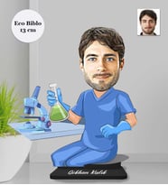 Kişiye Özel  Laborant Doktor Erkek Ahşap Eco Bilbo -1