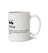 Dost Kelime Anlamı Baskılı Kupa Bardak Baskılı Kahve Kupa Bardak