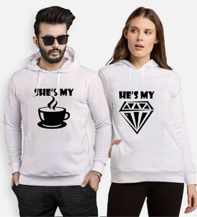 Tshirthane Kahve Elmas Sevgili Kombinleri Kapüşonlu Kombini (Tek Ürün Fiyatıdır.)