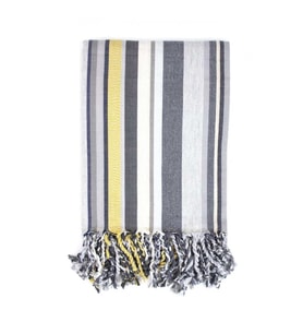Mandaş Cotton Pamuk Keten Peştemal (100x180)-Gold (Gri)