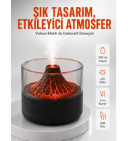 Su Hazneli LED Işıklı Aromaterapi Difüzörü