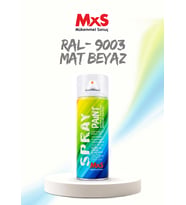 MxS RAL 9003 Mat Beyaz Akrilik Sprey Boya 400 ML