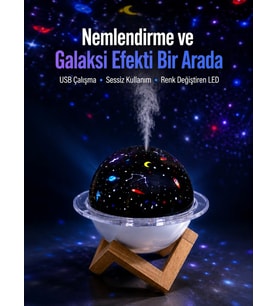 USB bağlantılı projektör ışıklı taşınabilir mini hava nemlendirici ve aroma difüzörü