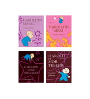 Harold'ın Masalı + Harold'ın Sirki + Harold'ın Göğe Yolculuğu + Harold Ve Mor Tebeşir- 4 Kitap Set