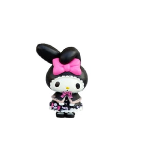 Schulzz Sanrio My Melody Siyah Elbiseli Orijinal Mini Figür 4CM