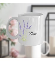 Lavanta Tasarımlı Kişiye Özel Kupa