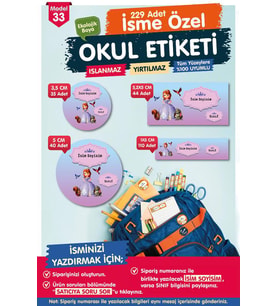 Okul Etiketi Prenses Sofia Kalem Defter Etiketi Özel İsim Yazılabilen Etiket Seti - İsim Etiketi-T562-OE33