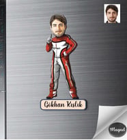 Kişiye Özel Motorcu Erkek Ahşap Magnet -2