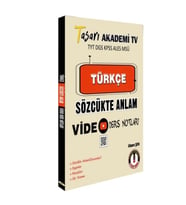 Tasarı DGS Türkçe Sözcükte Anlam Video Ders Notları