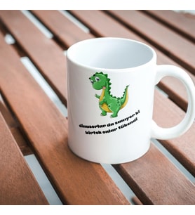 Dinozorlarda Sanıyorlar ki  Birtek Onlar Tükendi Kupa Bardak