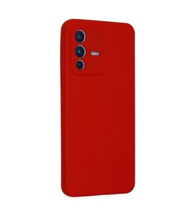 Vivo V23 5g Kılıf Nano İçi Kadife Silikon - Kırmızı