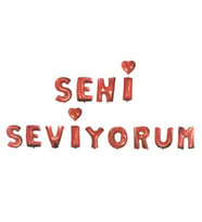 Folyo balon seni seviyorum 16inc kırmz pk:1-