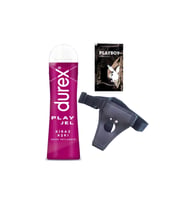 Durex Kiraz Aşkı 50 ml Jel + Siyah Deri Strap-On Kemeri + Hediye