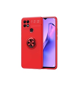 Oppo A15S Uyumlu Kılıf Zore Ravel Silikon Kapak (Kırmızı)