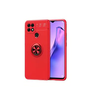 Oppo A15S Uyumlu Kılıf Zore Ravel Silikon Kapak (Kırmızı)