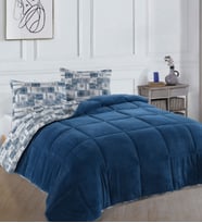 Formeya Tek Kişilik Lüx Wellsoft Yorgan Çift Taraflı Yastık Kılıflı 155x215 cm Yorgan (Mavi)