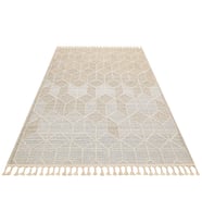 Makine Kaymaz Yıkanabilir Krem Geometrik Salon Halısı Mutfak Halısı Koridor Halısı Yolluk sh 03 beige