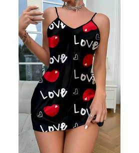Love Desenli Saten