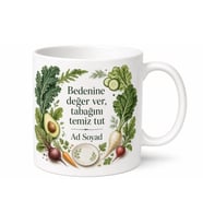 Zehirsiz Sofra Temiz Gıda Temalı Sağlıklı Yaşam Çay Kupası Hediye Bardak