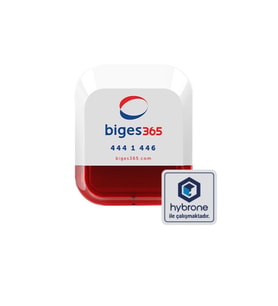 Biges365 BGS365-WOSR-XL IoT Kablosuz Dış Ortam Siren Hybrone ile çalışır