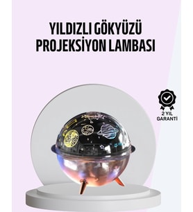 Usb Şarjlı Uzay Temalı Işık Projektörü Hava Nemlendirici