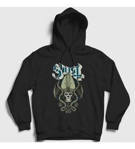 Presmono Unisex Siyah Snakes Ghost Kapüşonlu Sweatshirt 52485tt