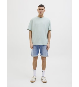 Jack & Jones JJIRICK JJIORIGINAL Erkek Denim Şort - Esnek ve Rahat Kalıp (Açık Mavi)