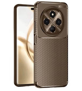 Pilelistore   Tecno Spark 30C Kılıf Auto Focus Karbon Kapak - Kahverengi