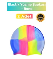 Özel Üretim Su Geçirmez Silikon Yüzücü Havuz Ve Deniz Bonesi Elastik Yüzme Şapkası 2'li Set