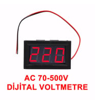 0.56' AC 70-500V Dijital Kırmızı Voltmetre İki Telli Panel Tip
