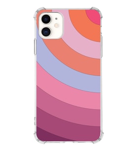 Apple iPhone 11 Uyumlu Köşe Korumalı Antişok  Kapak Renk Cümbüşü Tasarımlı Şeffaf Silikon Kılıf