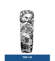 TQB-126 RAHİBE VE KURUKAFA DESEN GEÇİCİ KOL DÖVMESİ-TATTO
