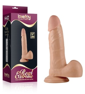 Lovetoy Real Extreme Testisli Kalın Realistik Penis Dildo 20 CM