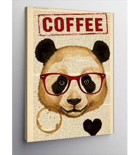 Kanvas Tablo Kahve Seven Panda
