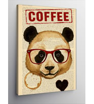 Kanvas Tablo Kahve Seven Panda