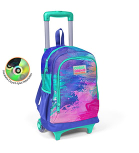 Coral High Kids Renkli Airbrush Desenli Üç Bölmeli Çekçekli Okul Sırt Çantası 23938