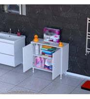 Modilayn SÖKE Küçük Alanlar İçin Akıllı Çözümler 70x75x32,5 cm’ lik 2 Kapaklı 2 Göz Raf Dolap