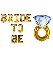 Bride To Be Gold Yazı Ve Yüzük Seti 40 Cm