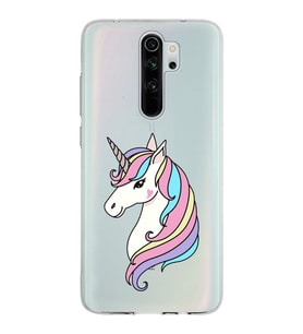 Xiaomi Redmi Note 8 Pro Uyumlu Kapak Unicorn Tasarımlı Şeffaf Silikon Kılıf