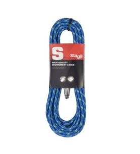 STAGG ENSTRÜMAN KABLOSU ÖRGÜ SARGILI 3METRE MAVİ SGC3VT BL