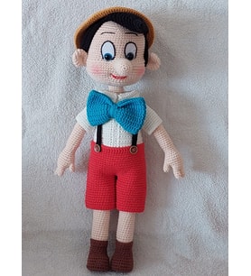 Pinokyo Bebek Amigurumi Organik Oyuncak