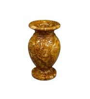 Oniks Doğal Taş Küp Vazo – 12 cm Dekoratif El Yapımı Ürün