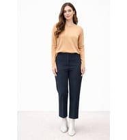 SZ-5405 ARKASI LASTİKLİ TEK DÜĞME RAHAT PANTALON  #12-25#