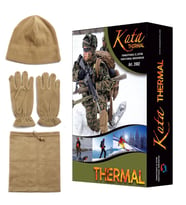 Acemi Asker-Bedelli Askerlik Polar Termal Kışlık Set 5 Parça (Bej)