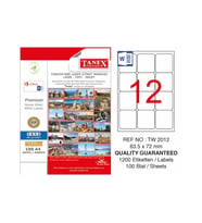 TANEX 63.5x72mm LASER ETİKET TW-2012