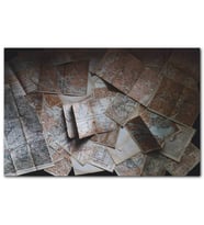 Cakatablo  Üstüste Yığılmış Eski Haritalar MDF Tablo